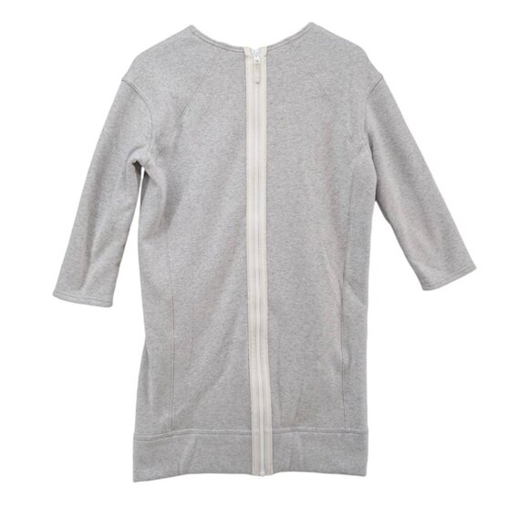 Athleta Cozy Karma Sweatshirt Dress Womens Grey Back Zip Long Sleeve Size XS - Picture 2 of 12